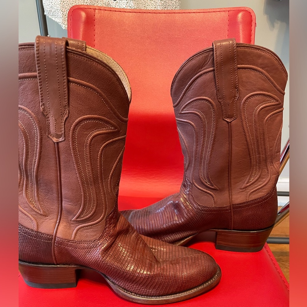 Tecovas “The Nolan” lizard leather boots, size 10.5